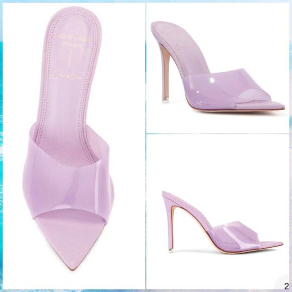 Black Suede Studios Shoes - Black Suede Studios Bella Heel Clear Lavender Excellent Condition!! Size 37.5/7